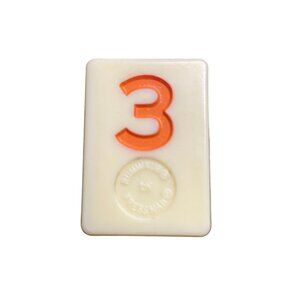 Pressman Rummikub Orange 3 Tile Original Replacement Game Piece Smooth Back u